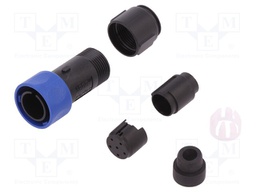 Connector: circular; plug; male; PIN: 6; w/o contacts; for cable