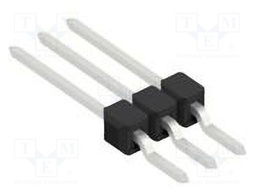 Connector: pin strips; pin header; male; PIN: 3; 2.54mm; SMT; 1x3