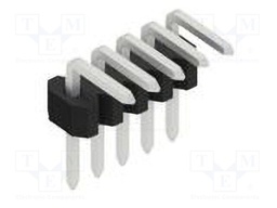 Connector: pin strips; pin header; male; PIN: 5; 1.27mm; THT; 1x5