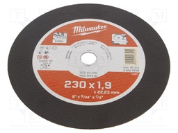 Cutting wheel; Ø: 230mm; Øhole: 22.2mm; Disc thick: 1.9mm