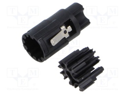 Connector: M17; female; contact insert; PIN: 9(4+5); crimped