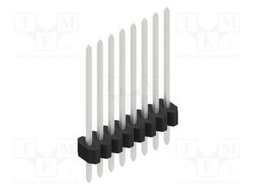 Connector: pin strips; pin header; male; PIN: 8; 1.27mm; THT; 1x8