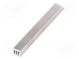 Heatsink: extruded; grilled; natural; L: 1000mm; W: 13.5mm; raw