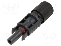 Connector: solar; plug; female; straight; for cable; crimped