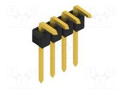 Connector: pin strips; pin header; male; PIN: 4; 2.54mm; THT; 1x4