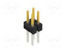 Connector: pin strips; pin header; male; PIN: 4; 2.54mm; THT; 2x2