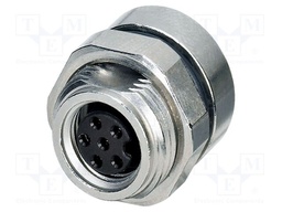 Connector: M8; female; PIN: 6; 1.5A; 30V; IP67; straight; unshielded
