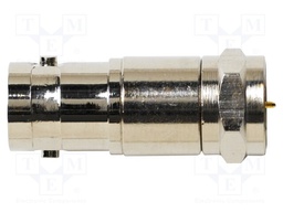Adapter; -40÷65°C; 75Ω; F plug,BNC female; 29mm; straight