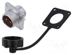 WF16; plug; male; PIN: 2; soldering; for cable; gold-plated