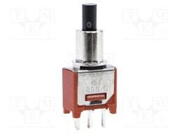 Switch: push-button; Pos: 2; SPDT; 1A/250VAC; 3A/28VDC; ON-ON