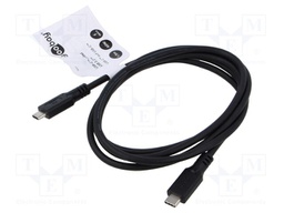 Cable; USB 3.2; USB C plug,both sides; 1.5m; black; 5Gbps; PVC; 60W