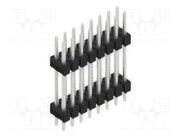 Connector: pin strips; pin header; male; PIN: 16; 2.54mm; THT; 2x8