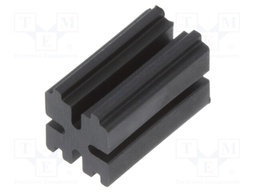 Spacer sleeve; LED; ØLED: 3mm; L: 9mm; black; UL94V-0; Mat: polyamide