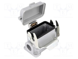 Enclosure: for HDC connectors; C146; size E10; with latch; M20