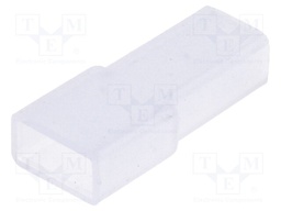 Terminals cover; female; straight; for push-on 6.3mm connectors