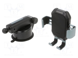 Car holder; black; for dashboard; snapped-in