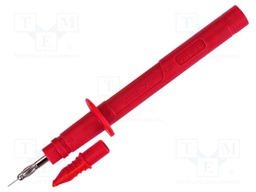 Test probe; 5A; red; Socket size: 4mm; Plating: nickel plated; 5mΩ