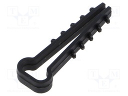 Holder; 100pcs; RectDowel; Body: black; 10x5mm