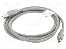 Cable; USB 2.0; USB A plug,USB B mini plug; gold-plated; 1.8m