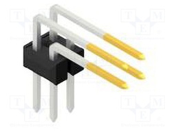 Connector: pin strips; pin header; male; PIN: 4; 2.54mm; THT; 2x2