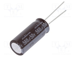 Capacitor: electrolytic; low impedance; THT; 560uF; 50VDC; ±20%