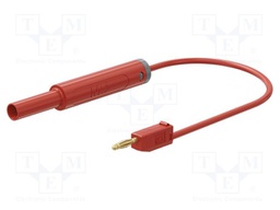 Test leads; 10A; 30VAC; 60VDC; red; gold-plated; 0.15m