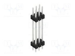 Connector: pin strips; pin header; male; PIN: 6; 2.54mm; THT; 2x3