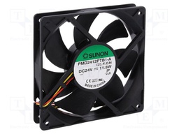 Fan: DC; axial; 24VDC; 120x120x25mm; 254.84m3/h; 54dBA; Out: F type