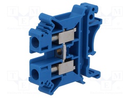 Splice terminal: rail; 0.2÷6mm2; ways: 1; terminals: 2; blue; 800V