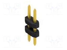 Connector: pin strips; pin header; male; PIN: 2; 2mm; THT; 2x1; 100V