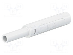 Connector: 4mm banana; socket; 32A; 1kV; L: 65mm; white; screw