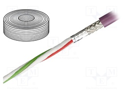 Wire: data transmission; chainflex® CF898; 2x0,5mm2; PUR; violet