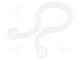 Cable clips; 10mm; polyamide; natural; UL94V-2