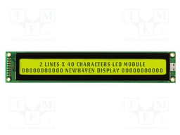 Display: LCD; FSTN Positive; 40x2; grey; 182x33.5mm; LED; 5V