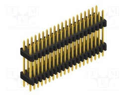 Connector: pin strips; pin header; male; PIN: 40; 1.27mm; THT; 2x20