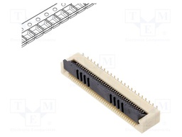 Connector: FFC/FPC; 30V; PIN: 40; vertical; SMT; gold-plated; 0.5A