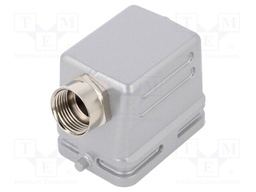 Enclosure: for HDC connectors; C146; size E6; for cable; angled