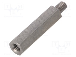 Screwed spacer sleeve; Int.thread: M6; 40mm; Ext.thread: M6