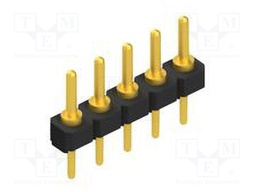 Connector: pin strips; pin header; male; PIN: 5; 2.54mm; THT; 1x5