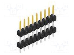 Connector: pin strips; pin header; male; PIN: 9; 2.54mm; THT; 1x9