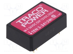 Converter: DC/DC; 3W; Uin: 9÷36V; 12VDC; Iout: 250mA; DIP24; 12g