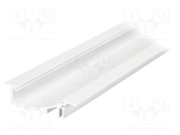 Profiles for LED modules; recessed; white; L: 2m; aluminium