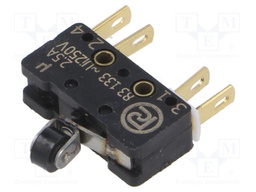 Microswitch SNAP ACTION; 2.5A/250VAC; 0.3A/220VDC; ON-(ON); IP40