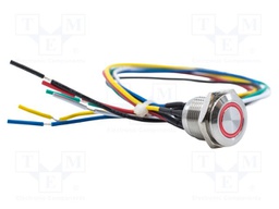 Switch: vandal resistant; SPST-NO; 2A/48VDC; IP65; OFF-(ON); Ø16mm