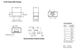 Converter: DC/DC; 0.5W; Uin: 14.25÷15.75V; Uout: 15VDC; Iout: 33mA