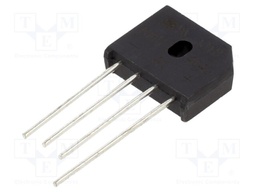 Bridge rectifier: single-phase; 4A; flat; THT