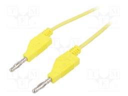 Test lead; silicone; 2m; yellow; 15A; 60V; Cond.cross sec: 0.75mm2