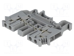 Splice terminal: rail; 0.2÷4mm2; ways: 1; terminals: 4; grey; 32A