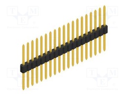Connector: pin strips; pin header; male; PIN: 19; 1.27mm; THT; 1x19