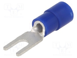 Fork terminal; M3; Ø: 3.2mm; 1.04÷2.63mm2; crimped; for cable; blue